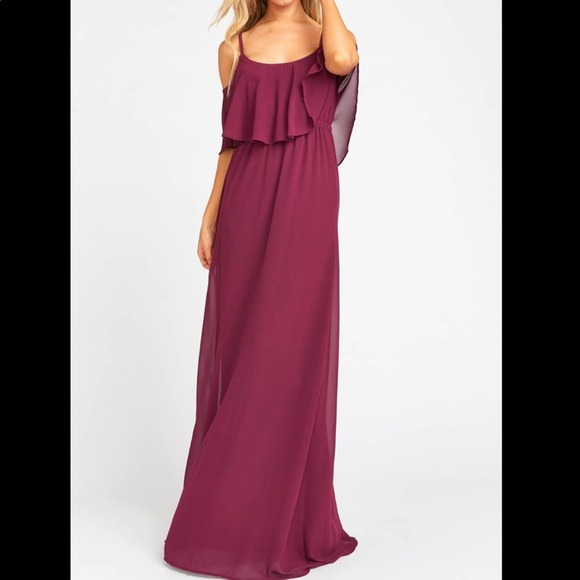 Merlot Show me your mumu bridesmaids dress S - Picture 2 of 11